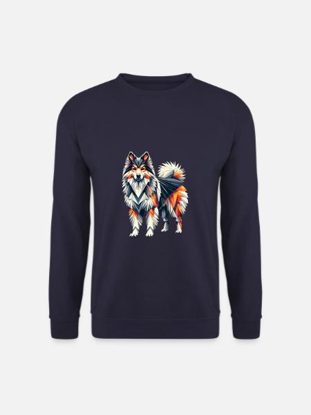 Geometrische Kunst Isländischer Schäferhund - Unisex Pullover - Navy