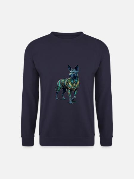 Mandala Art Peruvian Hairless Dog - Unisex Sweatshirt - navy