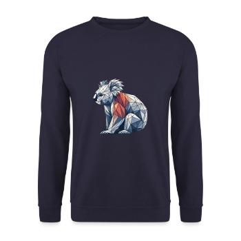 Geometric Art Koala Koalas - Unisex Sweatshirt - navy - Front - Alina (178cm) & Michal (187cm)