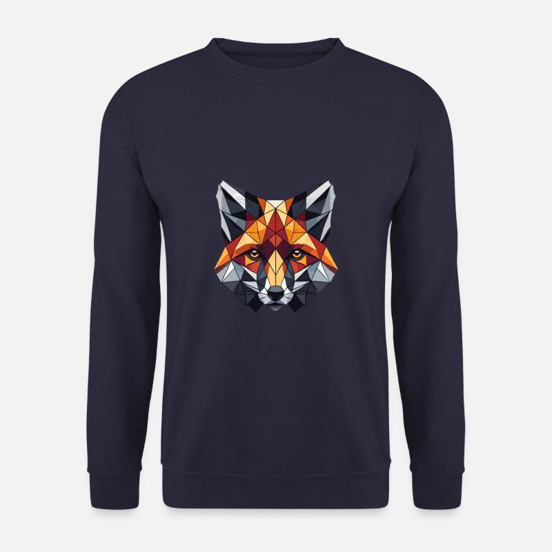 Geometric Art Fox Foxes - Unisex Sweatshirt - navy
