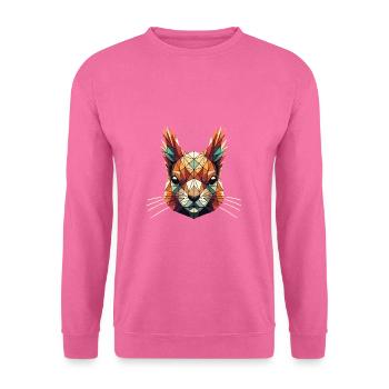 Geometrische Kunst Rote Eichhörnchen Eichhörnchen - Unisex Pullover - Pink - Vorne