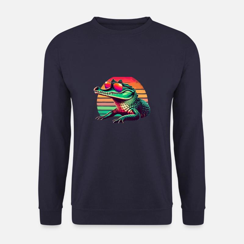 Polygon Art Gharial Gharials - Unisex Sweatshirt - navy