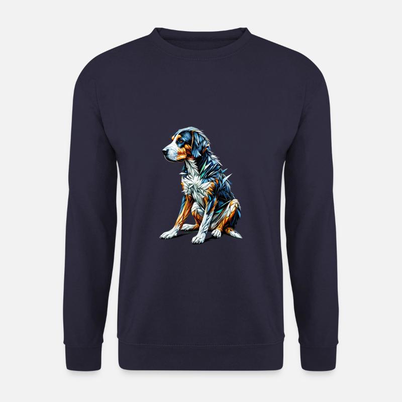 Polygon Art Swiss Hound - Unisex Sweatshirt - navy