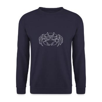 Crabe au trait - Sweat-shirt Unisexe - marine - Devant - Alina (178cm) & Michal (187cm)