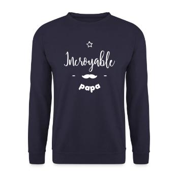 Incroyable papa - Sweat-shirt Unisexe - marine - Devant - Alina (178cm) & Michal (187cm)