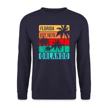 Orlando Florida - Unisex Pullover - Navy - Vorne - Alina (178cm) & Michal (187cm)