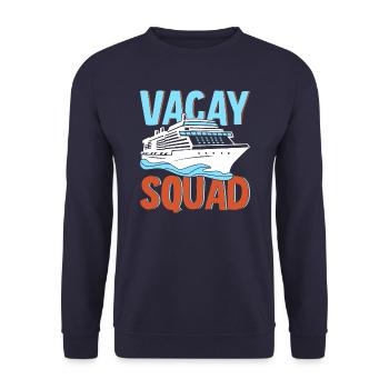 Vacay Squad Familienurlaub - Unisex Pullover - Navy - Vorne - Alina (178cm) & Michal (187cm)