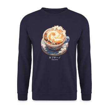 Kapuchīno - Unisex Sweatshirt - navy - Front - Alina (178cm) & Michal (187cm)