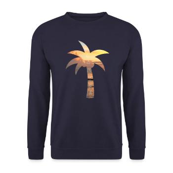 Palmier - Floride - Sweat-shirt Unisexe - marine - Devant - Alina (178cm) & Michal (187cm)