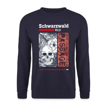 Schwarzwald Wild Skull - Unisex Pullover - Navy - Vorne - Alina (178cm) & Michal (187cm)