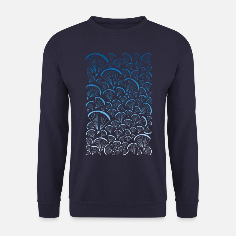 Paragliders gradient white blue - Unisex Sweatshirt - navy