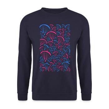 Paragliders in the sky - Unisex Sweatshirt - navy - Front - Alina (178cm) & Michal (187cm)