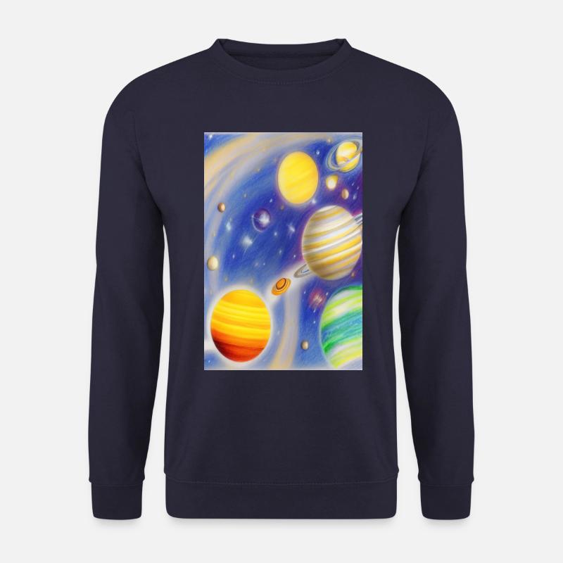 Weltall und Planeten - Unisex Pullover - Navy