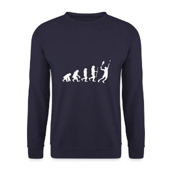 Évolution du tennis - Sweat-shirt Unisexe - marine - Devant - Alina (178cm) & Michal (187cm)