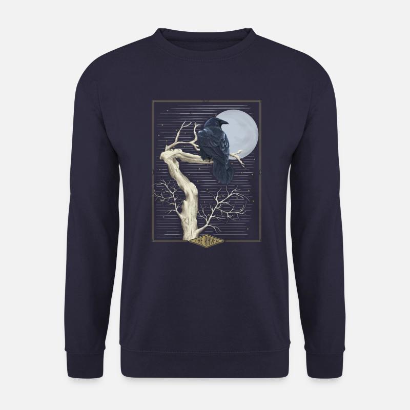 Handgemachter Rabe 'The Raven' Mystisches Tarot - Unisex Pullover - Navy