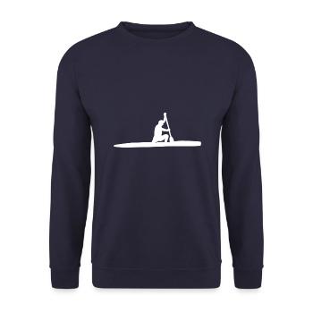 Canoe Canoeing Canadian Pocket Clothing - Unisex Sweatshirt - navy - Front - Alina (178cm) & Michal (187cm)