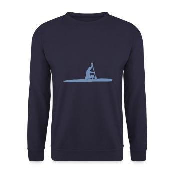 Canoe Canoeing Canadian Pocket Clothing - Unisex Sweatshirt - navy - Front - Alina (178cm) & Michal (187cm)