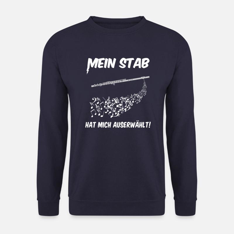 Mein Stab hat mich auserwählt Querflöte - Musiker - Unisex Pullover - Navy
