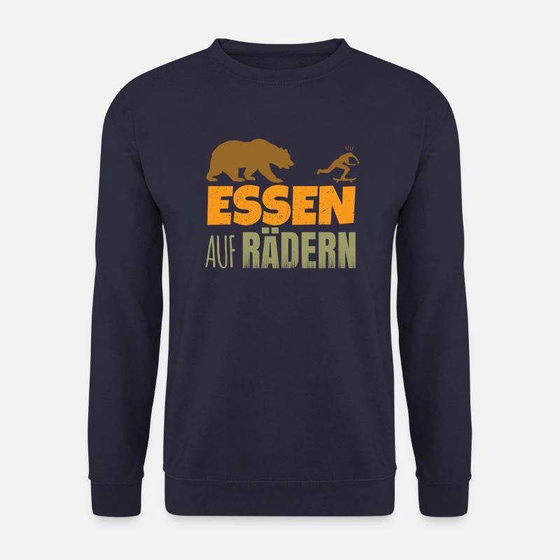 Skateboard Essen auf Rädern - Skater Skateboarder - Unisex Pullover - Navy
