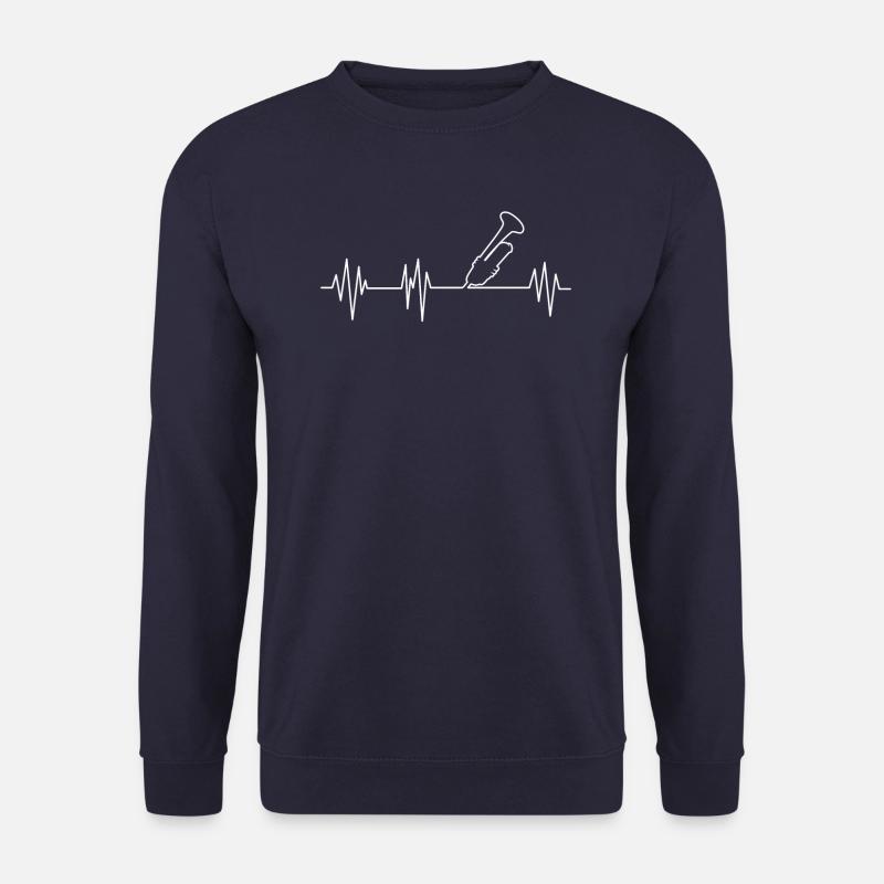 Herzschlag Trompete - Trompeter Musiker - Unisex Pullover - Navy