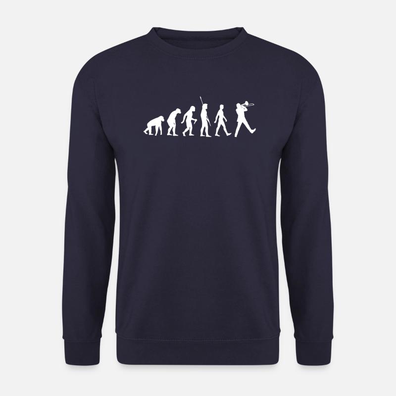 Evolution Trombone - Musician Music - Unisex Pullover - Navy