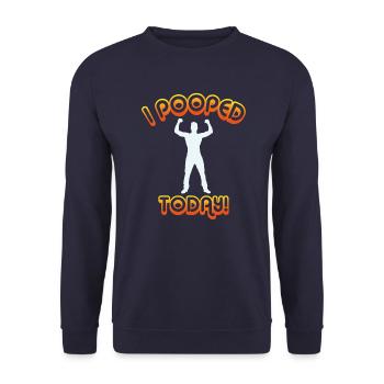 J'ai fais caca aujourd'hui! Cadeau - Sweat-shirt Unisexe - marine - Devant - Alina (178cm) & Michal (187cm)