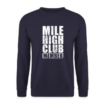 Mile High Club member gift - Unisex Sweatshirt - navy - Front - Alina (178cm) & Michal (187cm)