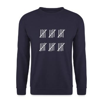 Geburststagsshirt zum 30. Geburtstag - birthday - Unisex Pullover - Navy - Vorne - Alina (178cm) & Michal (187cm)