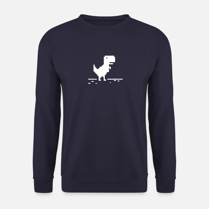 Oops! No Internet Connection 8 bit Dino - Unisex Pullover - Navy