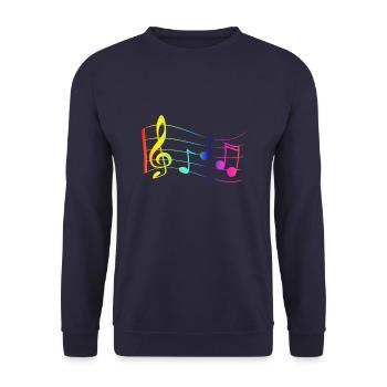 Partitions - Musique - Sweat-shirt Unisexe - marine - Devant - Alina (178cm) & Michal (187cm)