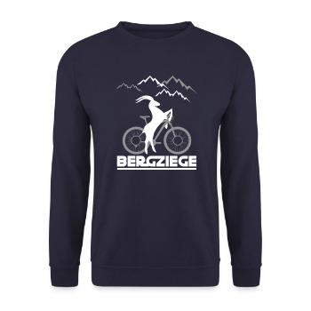 Bergziege Fahrrad BMX Sport Mountain Bike - Unisex Pullover - Navy - Vorne - Alina (178cm) & Michal (187cm)
