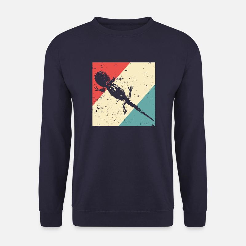 Salamander gecko retro style - Unisex Sweatshirt - navy