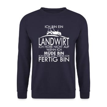 Lustige Landwirtin, Landwirt, Landwirtschaft, Trak - Unisex Pullover - Navy - Vorne - Alina (178cm) & Michal (187cm)