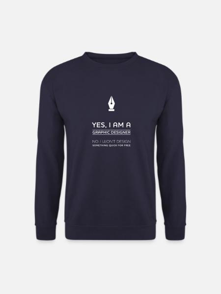 Ja ich bin Grafik Designer ... + Icon - Unisex Pullover - Navy