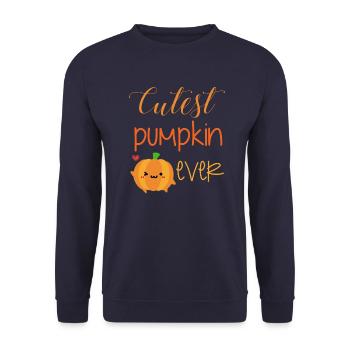 citrouille la plus mignonne jamais - Sweat-shirt Unisexe - marine - Devant - Alina (178cm) & Michal (187cm)