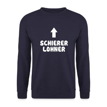 schierer lohner landwirte bauer - Unisex Pullover - Navy - Vorne - Alina (178cm) & Michal (187cm)
