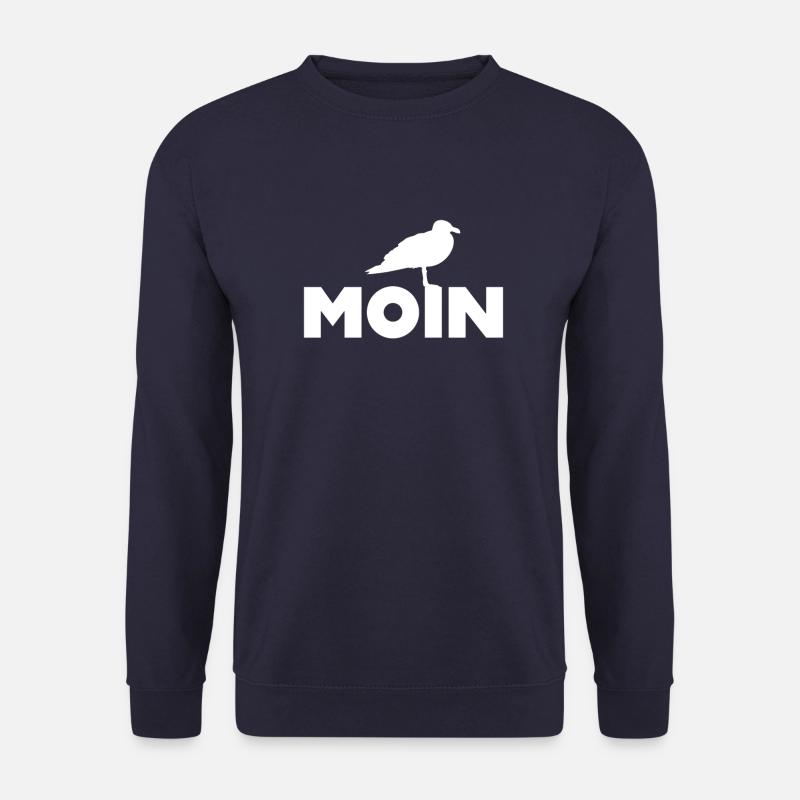 Moin Möwe Geschenk Norddeutsch Nordlichter - Unisex Pullover - Navy