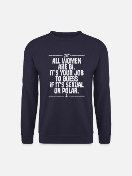 Bisexuell Frauen Bipolar Bi Lustig Geschenk - Unisex Pullover - Navy