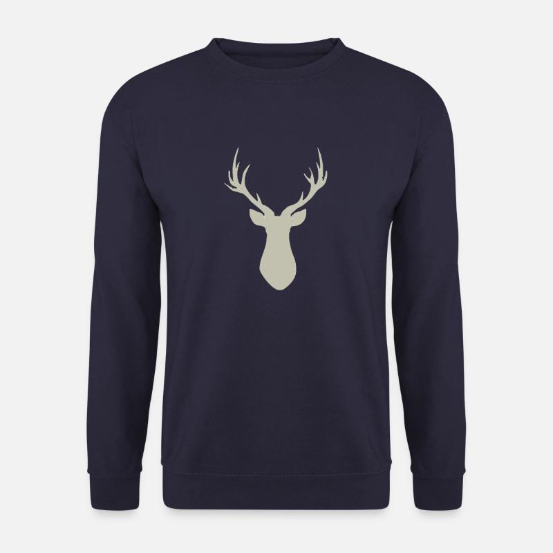 Deer antlers in silver - Unisex Sweatshirt - navy