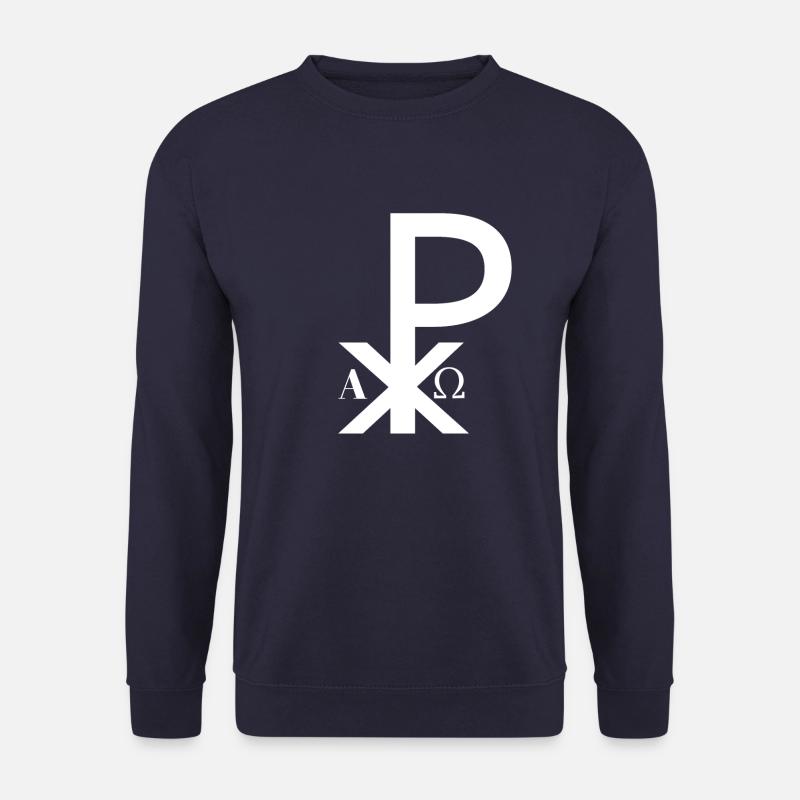 Chi Rho Christusmonogramm Priester Diakon Geschenk - Unisex Pullover - Navy
