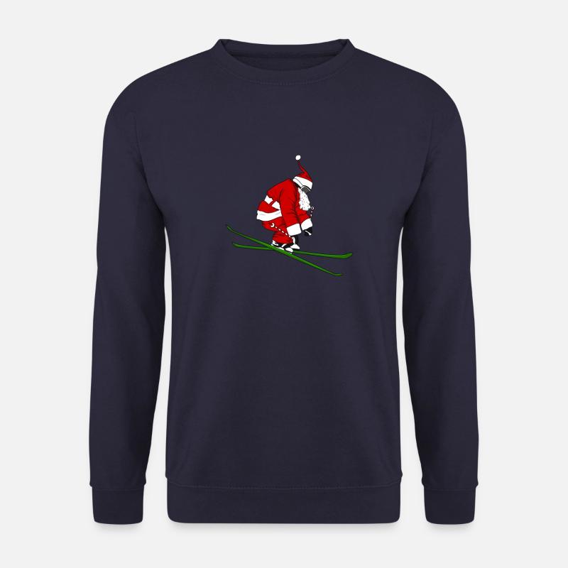 Ski Weihnachtsmann Weihnachten Skifahrer Geschenk - Unisex Pullover - Navy