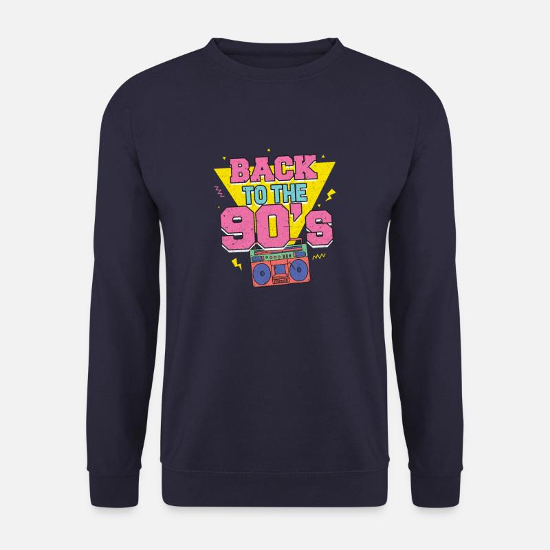90er 90s Hip Hop Kassette Boombox Geschenk - Unisex Pullover - Navy
