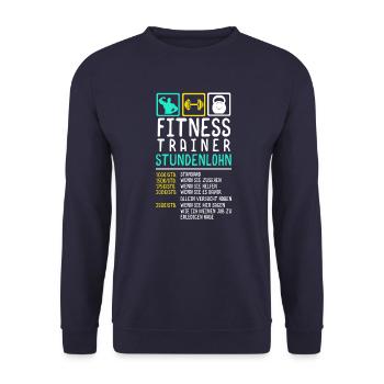 Trainer - Unisex Sweatshirt - navy - Front - Alina (178cm) & Michal (187cm)