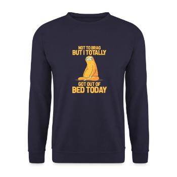 Sloth Sloth Sloth Sloths Tired Gift - Unisex Sweatshirt - navy - Front - Alina (178cm) & Michal (187cm)