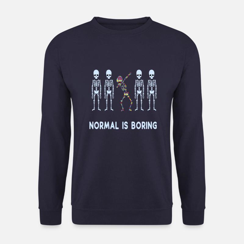 NORMAL IS BORING AUTISM - Unisex Pullover - Navy
