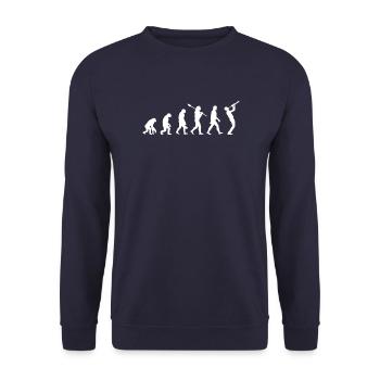 Klarinette Evolution - Unisex Pullover - Navy - Vorne - Alina (178cm) & Michal (187cm)