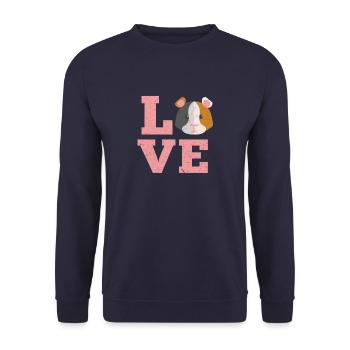 Guinea pig guinea pig guinea pigs gift - Unisex Sweatshirt - navy - Front - Alina (178cm) & Michal (187cm)