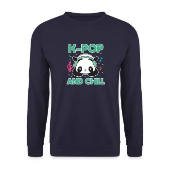 K-Pop Pop Music Corée Coréen Groupe Cadeau - Sweat-shirt Unisexe - marine - Devant - Alina (178cm) & Michal (187cm)