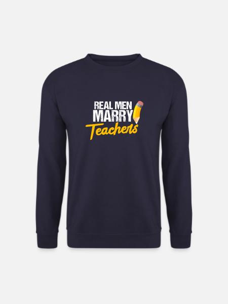 Man marries teacher - Unisex Sweatshirt - navy