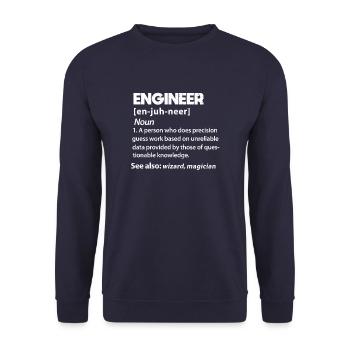 Ingenieur - Unisex Pullover - Navy - Vorne - Alina (178cm) & Michal (187cm)